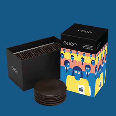 Single Estate Dark Chocolate 50% Cacao Thins